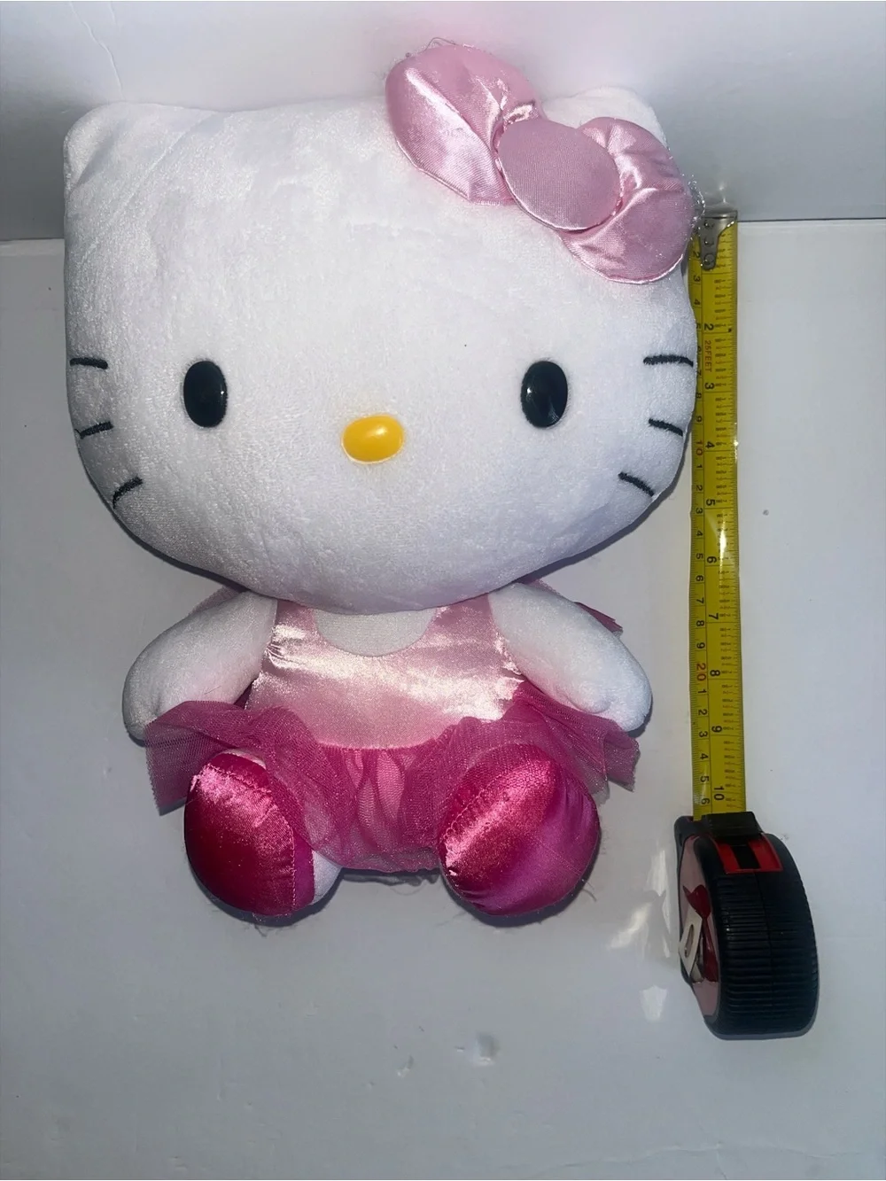 Ty Sanrio Hello Kitty Ballerina Plush 10” Pink Tutu Satin Bow Stuffed Animal